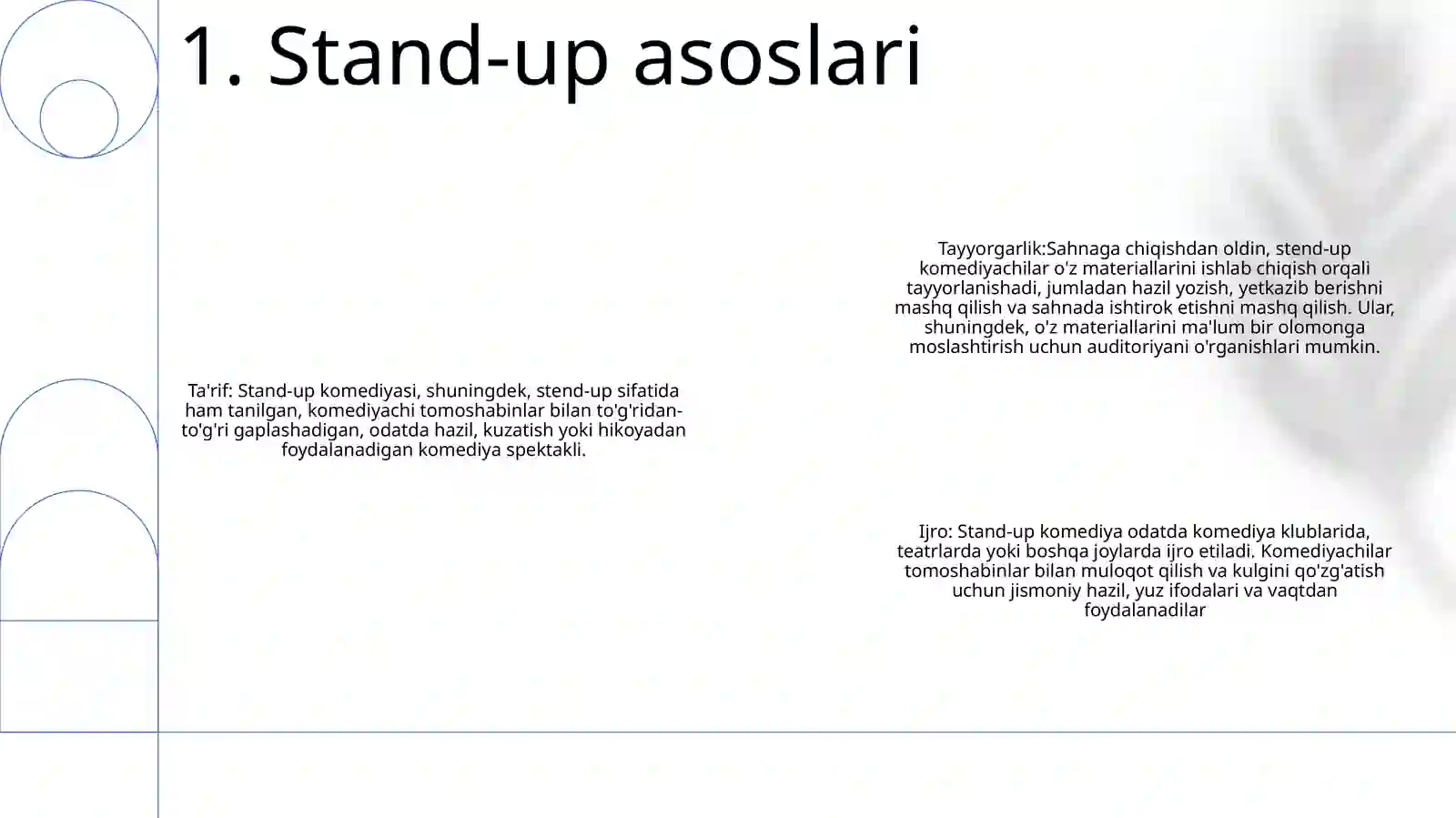 Stand Up Tayyorlash 2