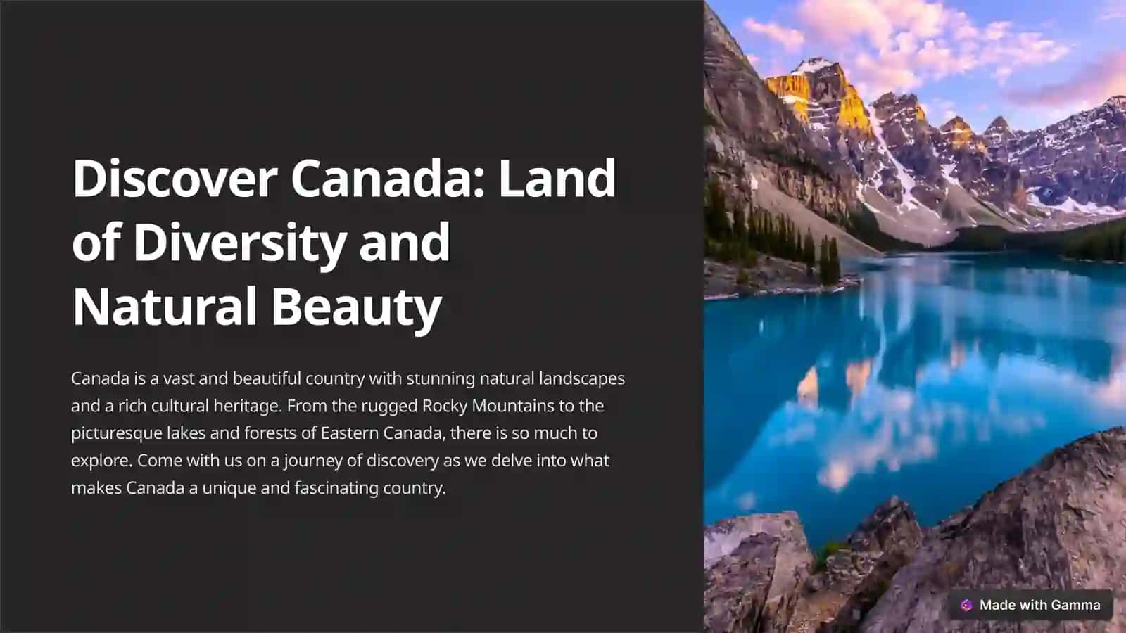 Discover Canada: Land of Diversity and Natural Beauty 2