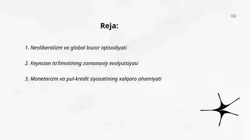 Hozirgi zamon iqtisodiy ta'limotlari Evolyutsiyasi va Jahon xo‘jaligi to‘g‘risidagi iqtisodiy g‘oyalar 2