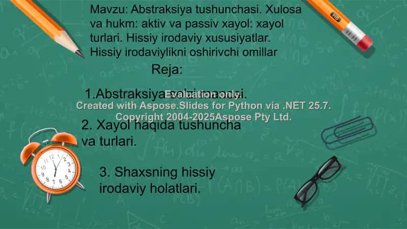 Umumiy Psixologiya fanidan tayyorlangan taqdimot 2