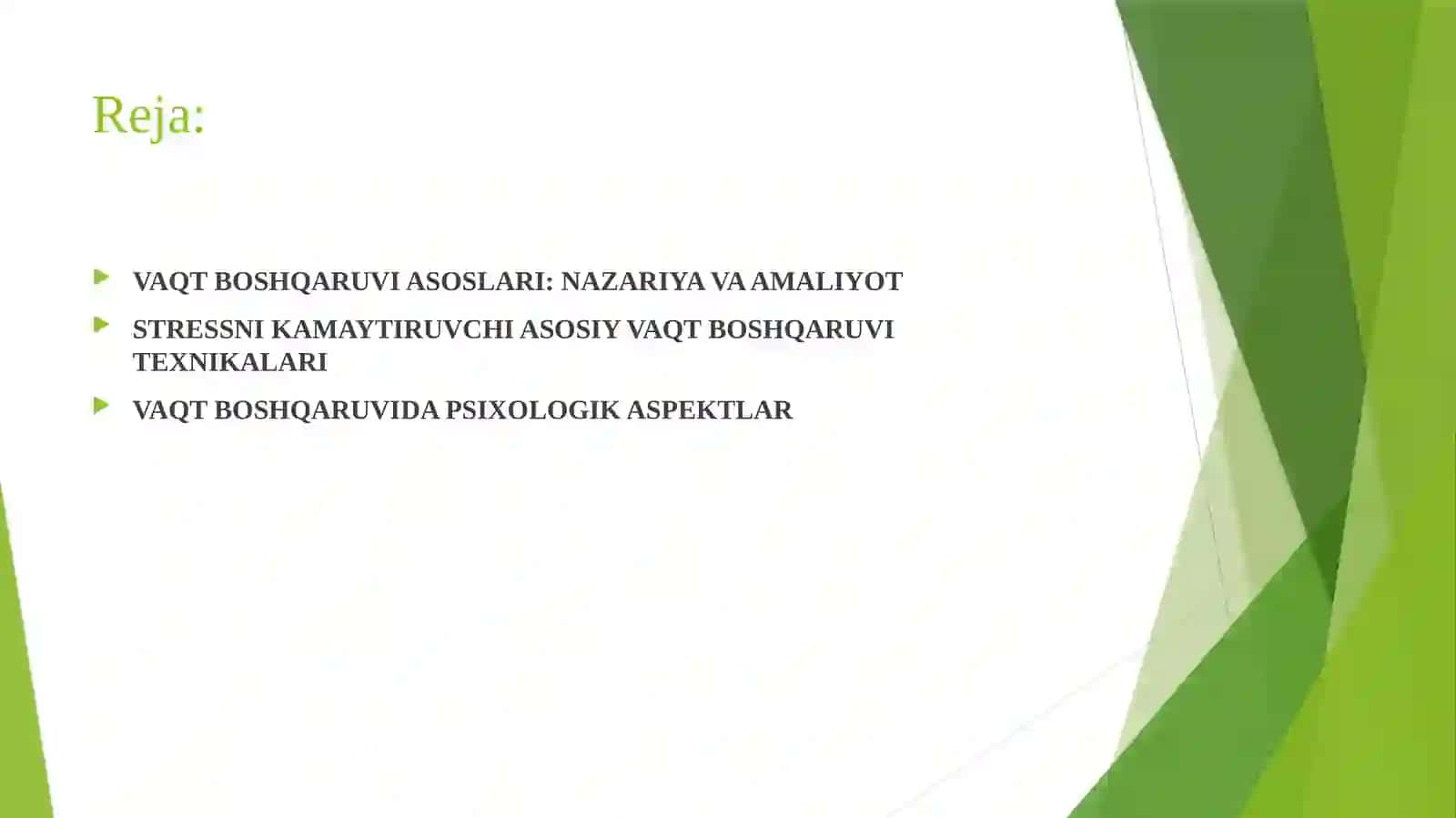 Stresslarni boshqarish va samaradorlikka erishishda vaqt boshqaruvi 2
