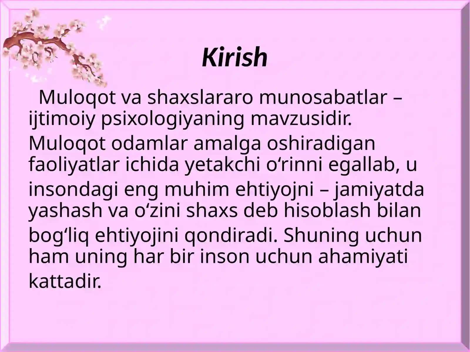 Shaxslararomunosabatnishakllantirish 2