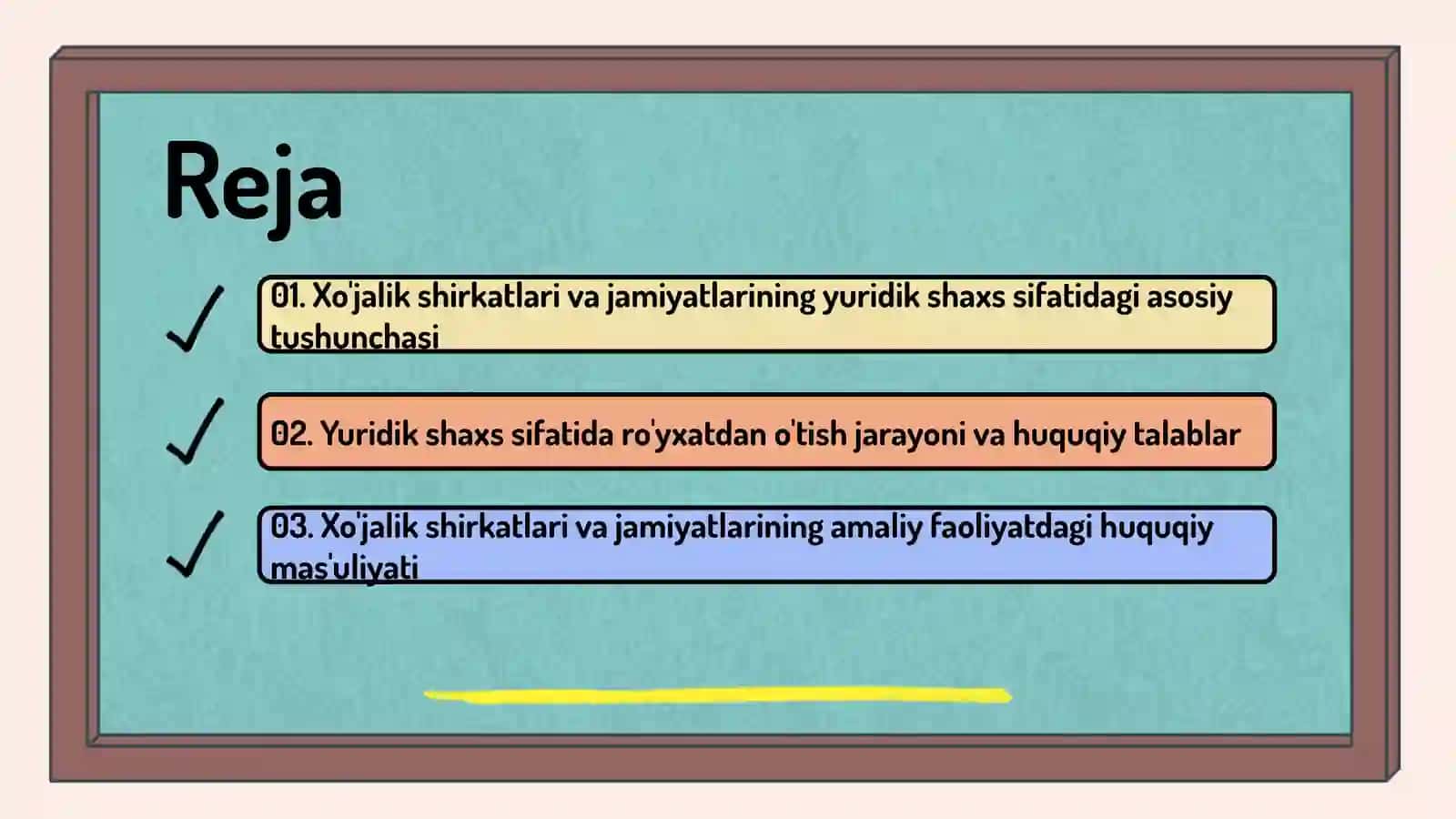 Xo'jalik shirkatlari va jamiyatlari – yuridik shaxs sifatida 2