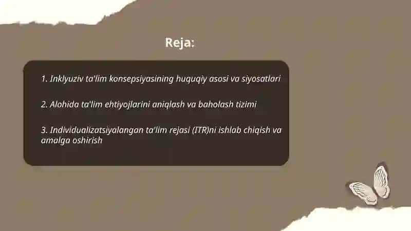 Alohida ta'lim extiyojlariga ega bolalarni inkkyuziv talim va tarbiyalash konepsiyasi 2