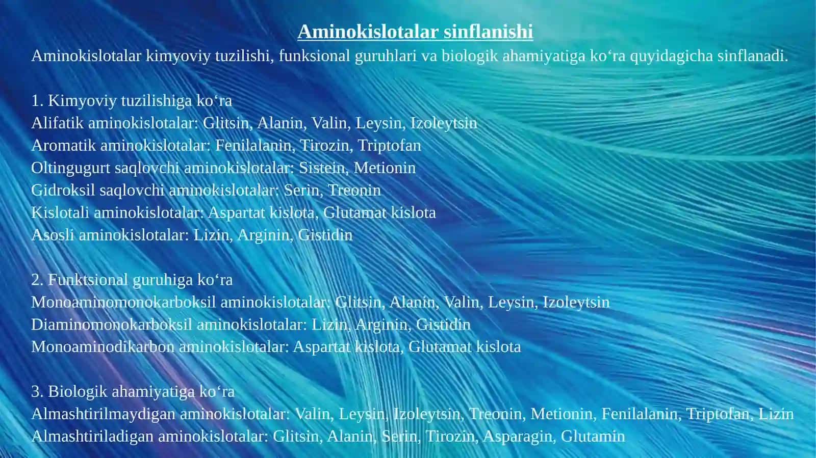 Aminokislotalar 2