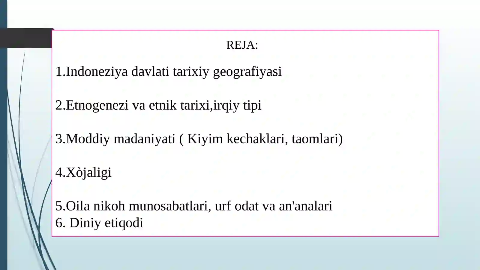 INDONEZIYA XALQI ETNOLOGIYASI 2