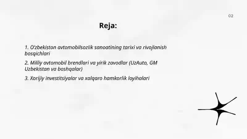 O‘zbekistonda avtomobilsozlik sanoatining rivojlanishi 2