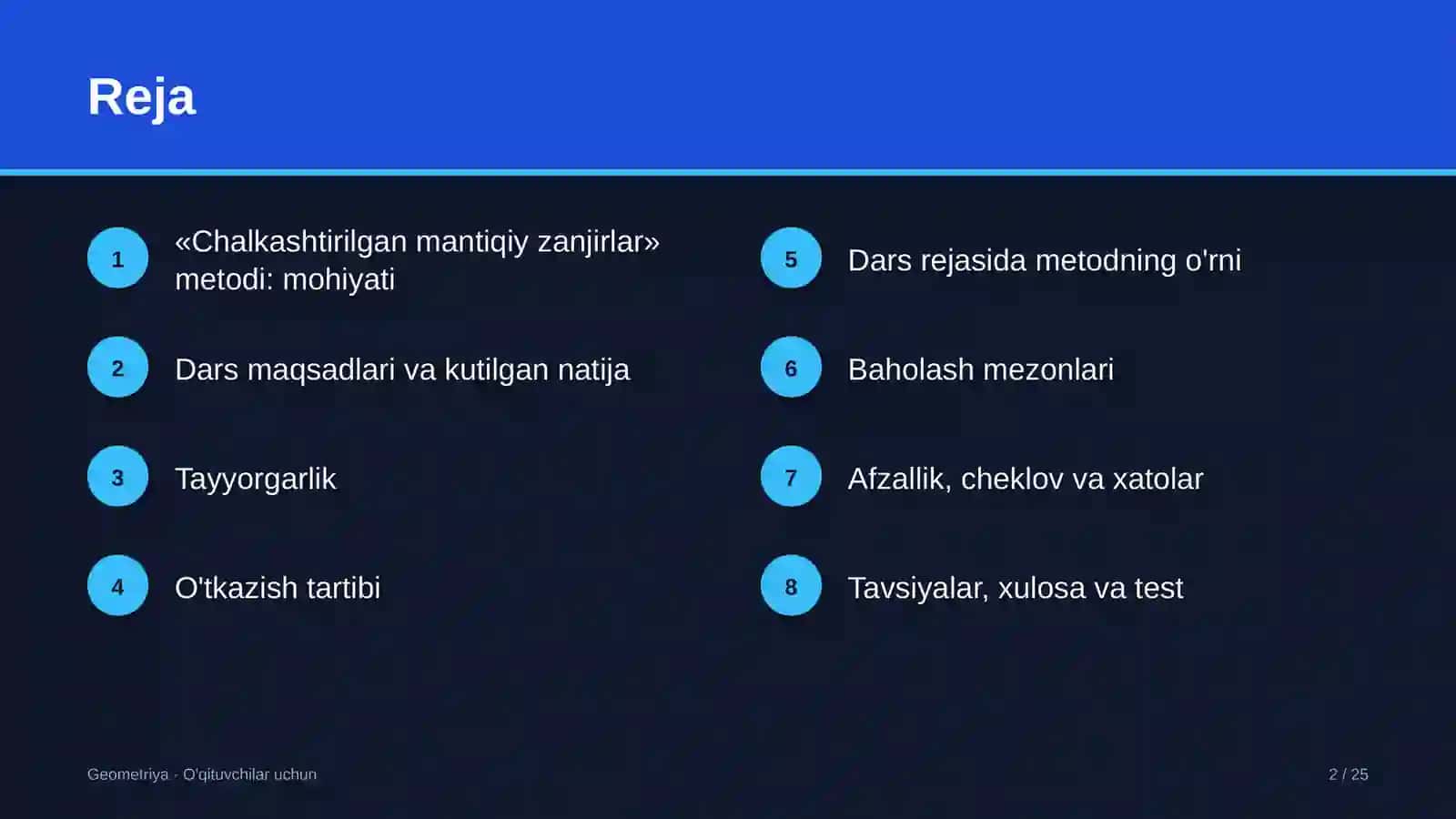 geometriya darslarida chalkashtirilgan mantiqiy zanjirlar metodidan foydalanish 7342 2