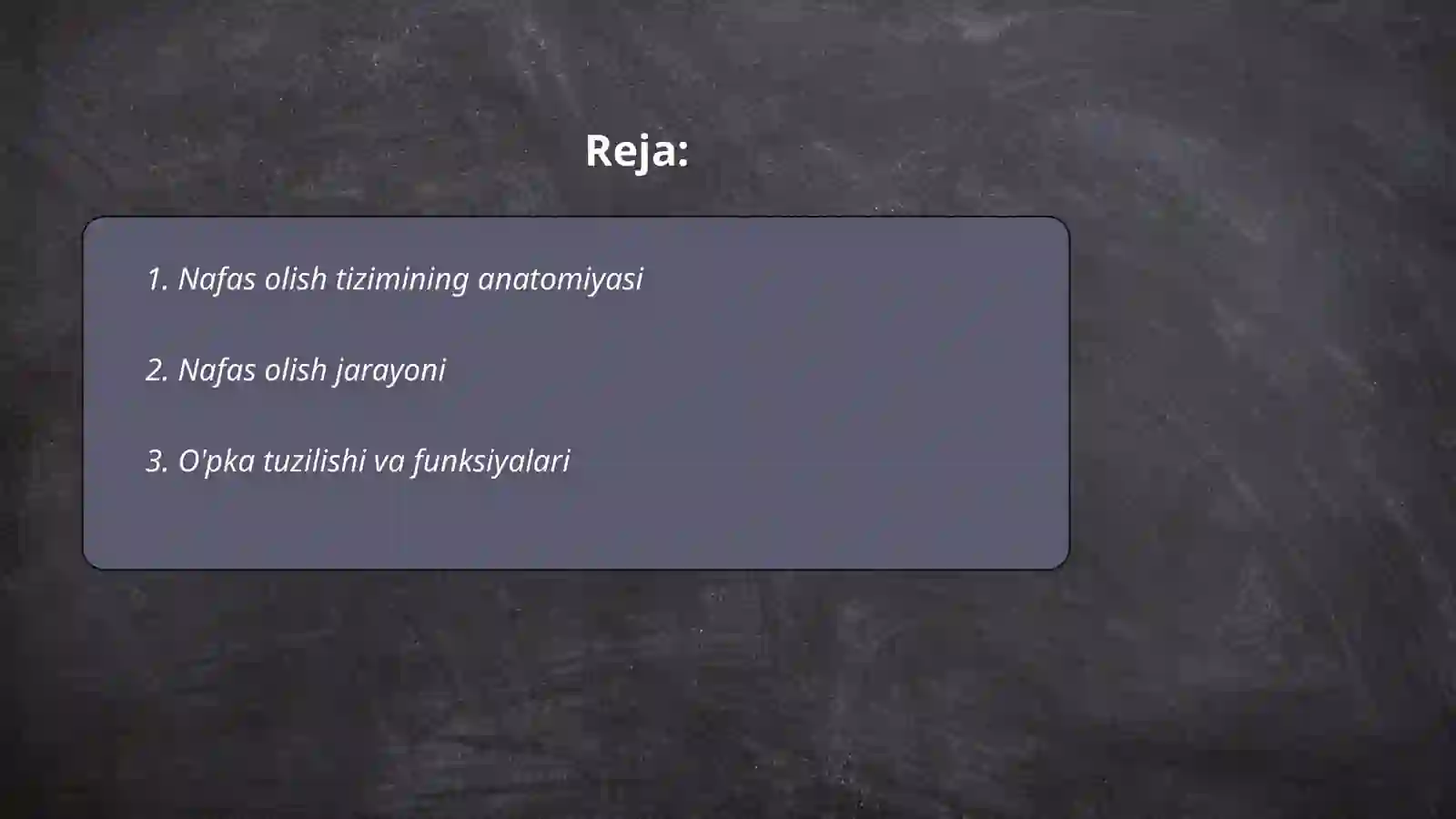 Nafas olish tizimi 2