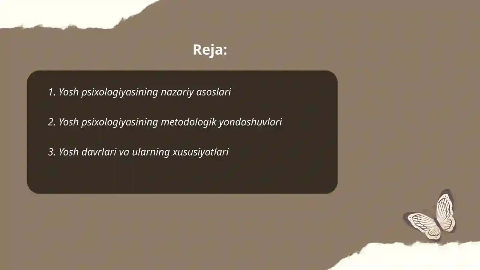 Yosh psixologiyasining nazariy va amaliy vazifasi 2