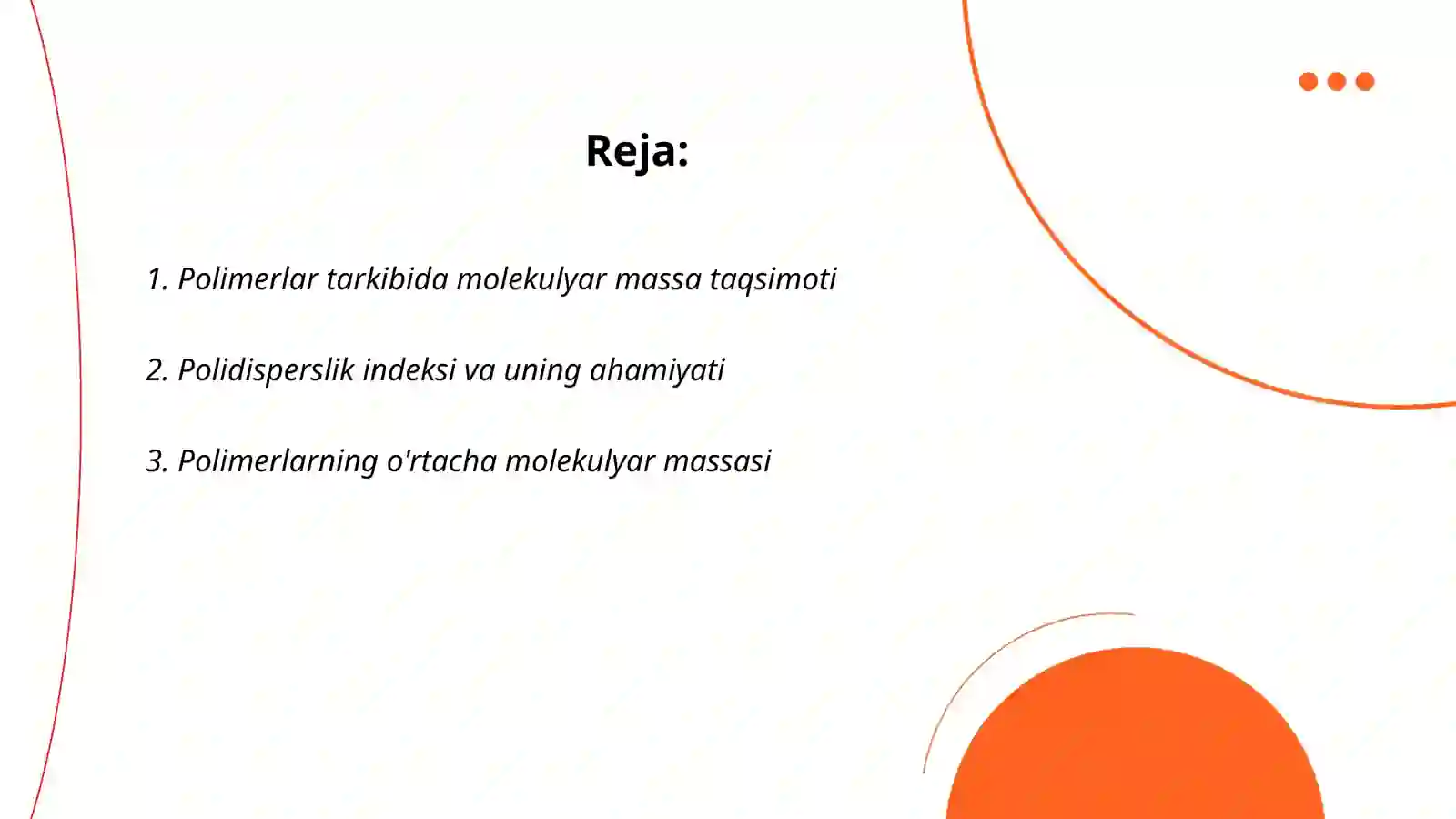 Polimerlarning polidispresligini aniqlash 2