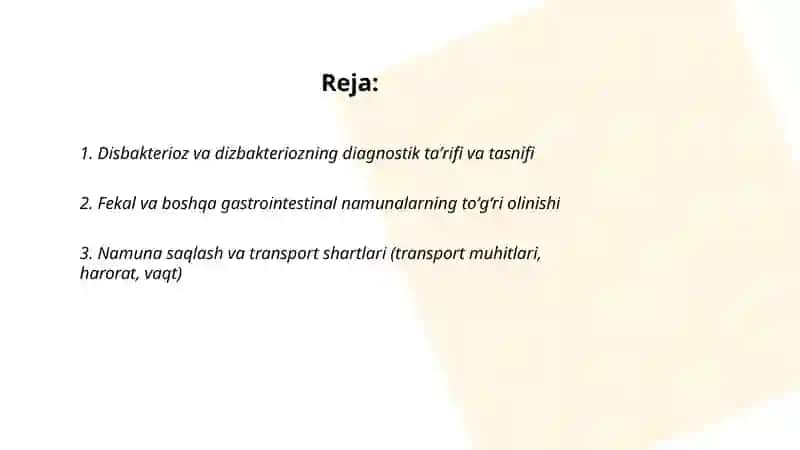 Disbakterioz va dizbakteriozning zamonaviy bakteriologik diagnostikasi 2