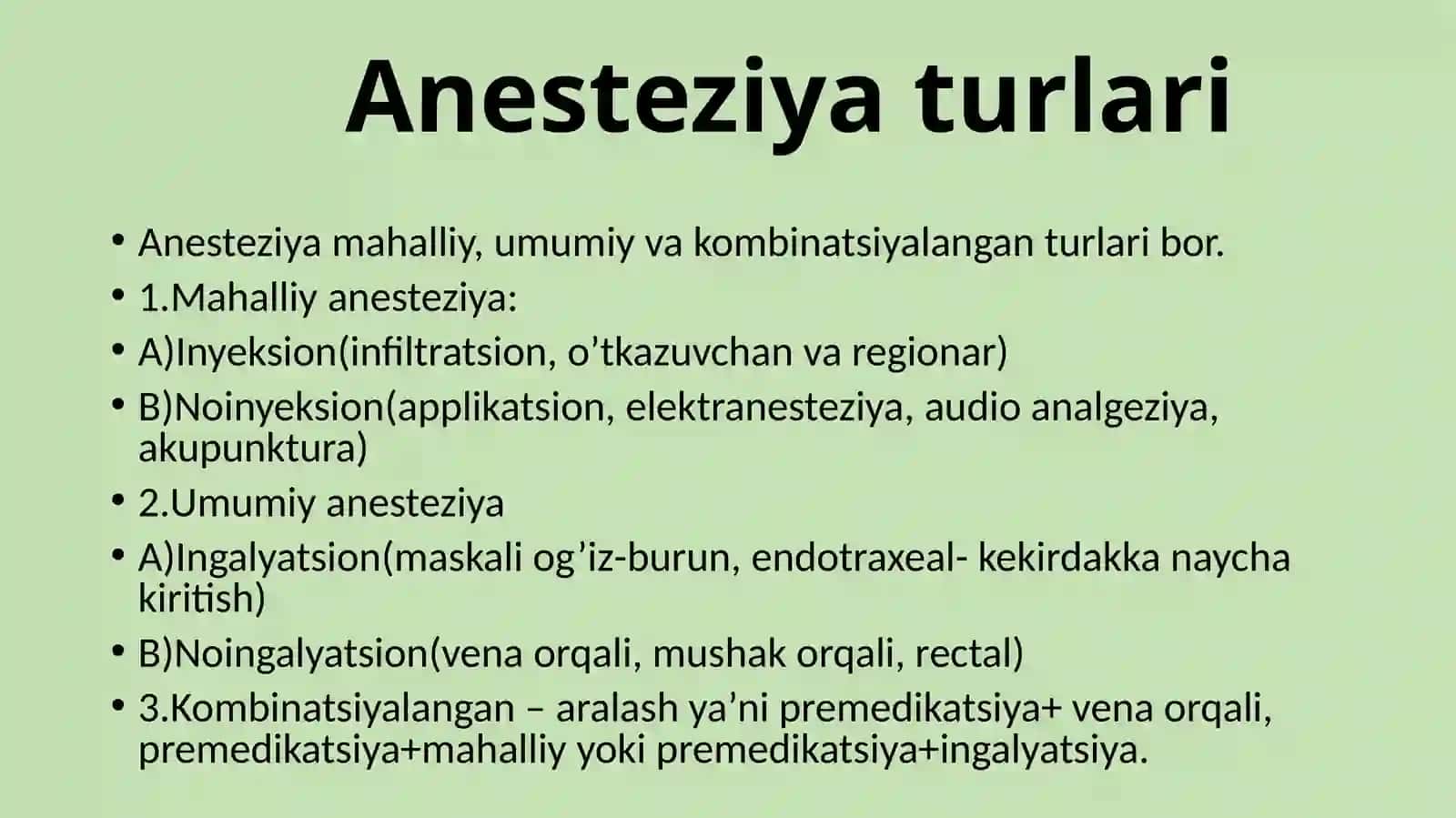 ANESTEZIYA TURLARI 2
