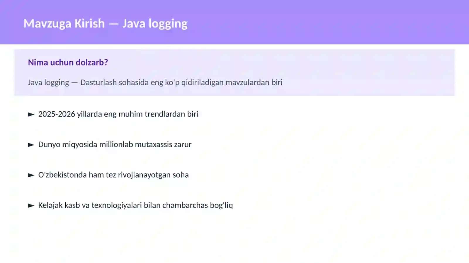 Java logging 2