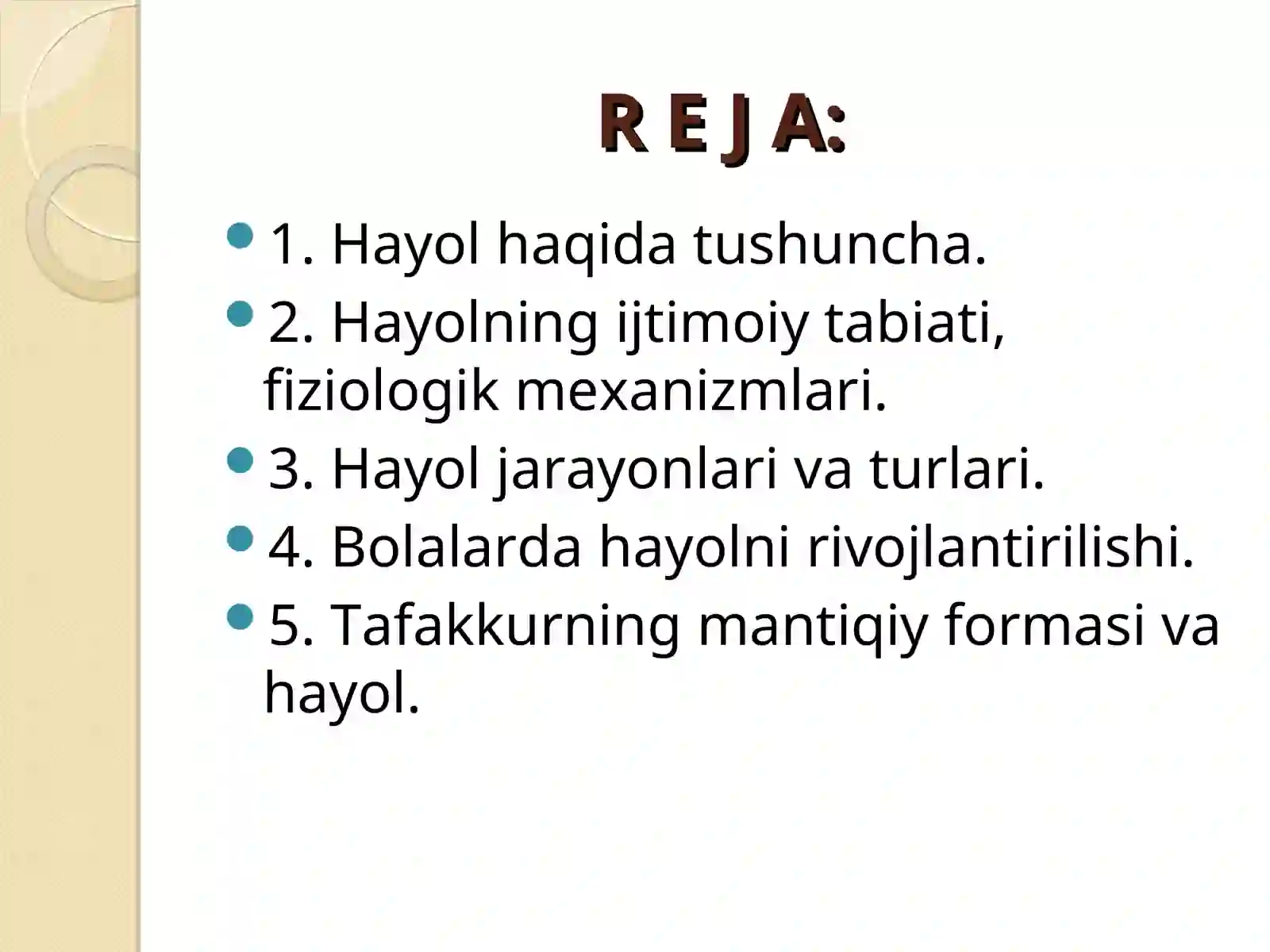Hayol va uning turlari 2