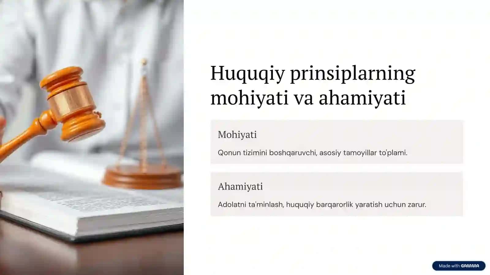 Huquqiy prinsiplar tushunchasi, turlari va oʻzaro farqlari (2) 2