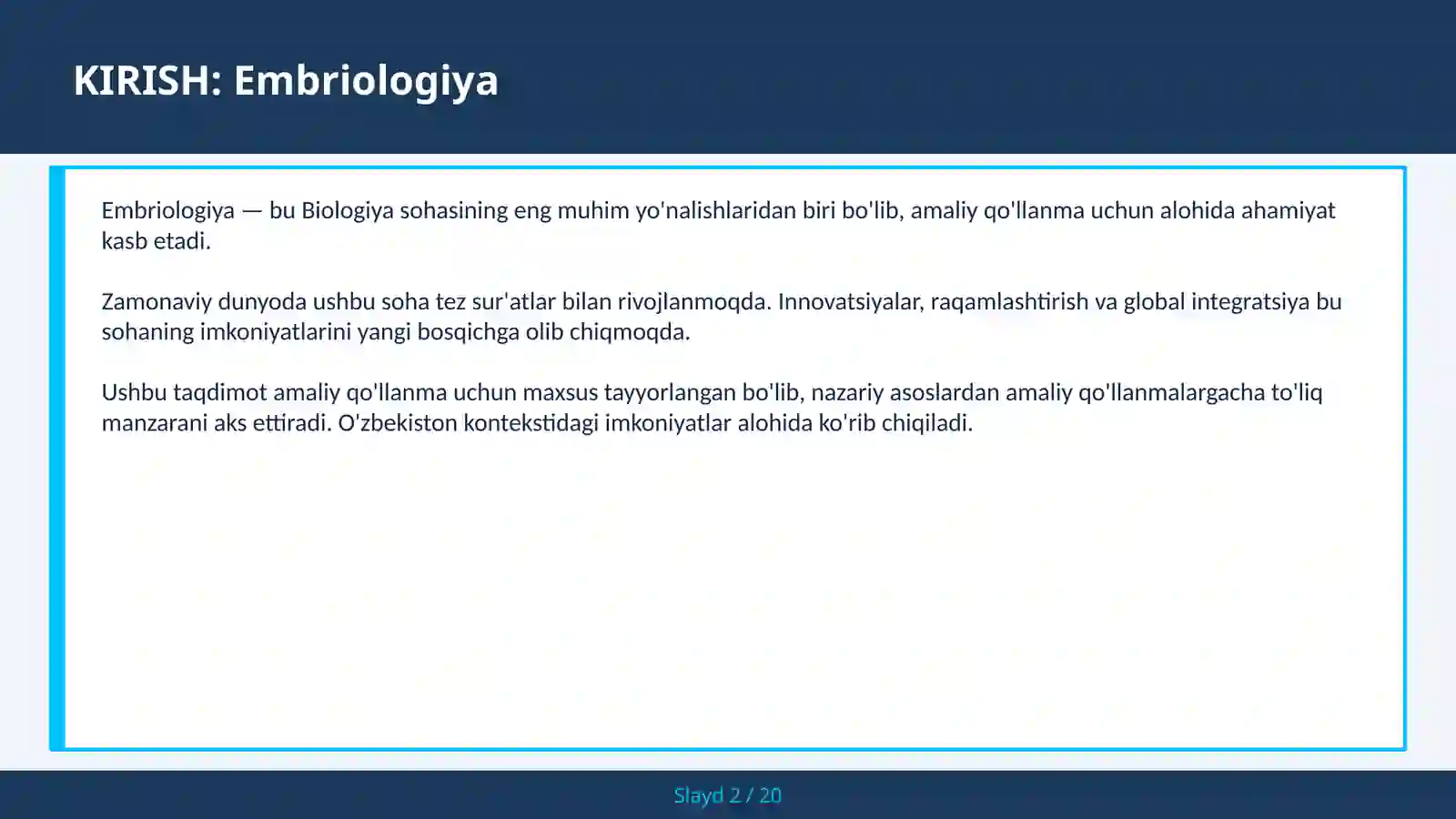 EMBRIOLOGIYA 2