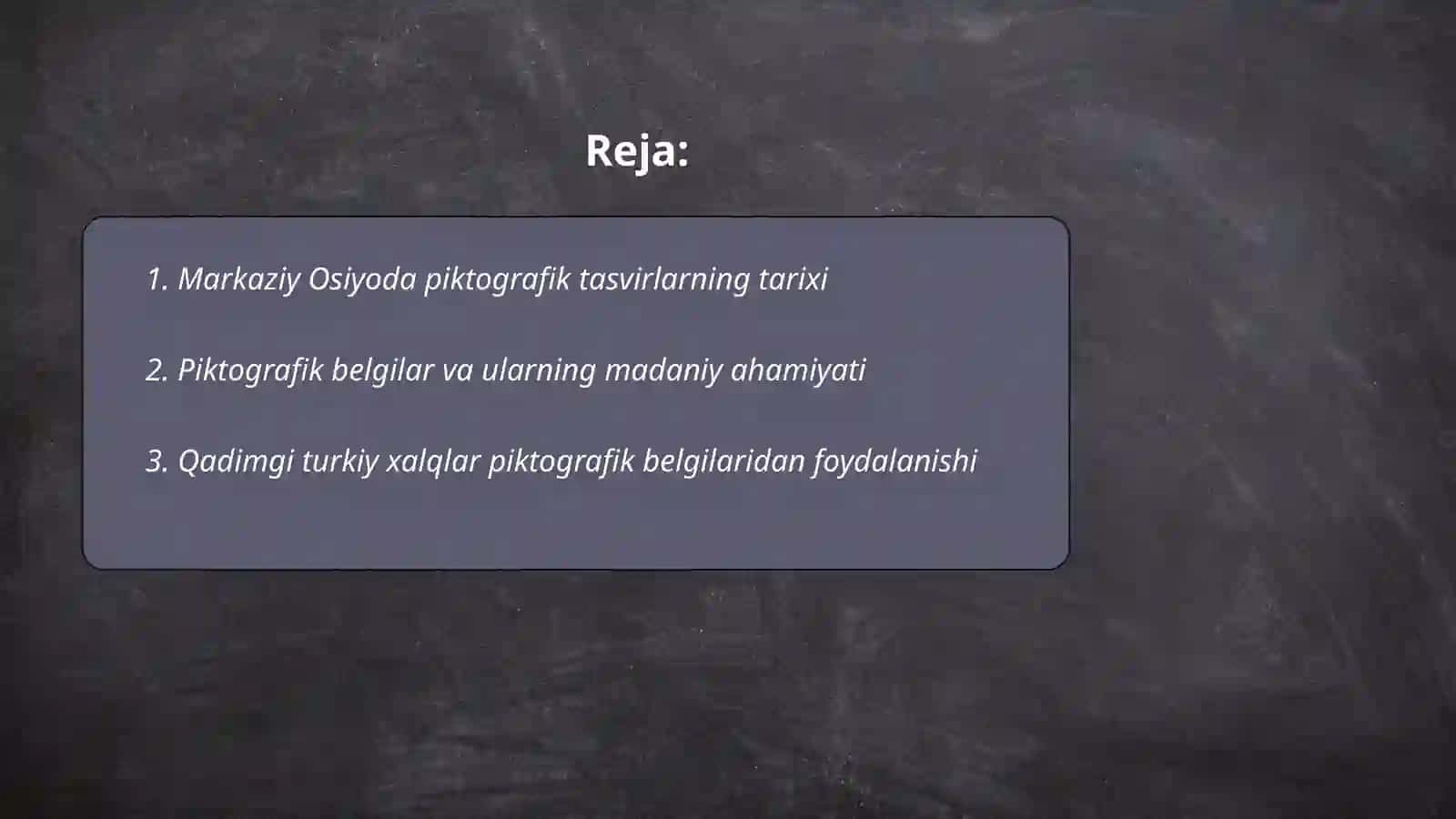 Markaziy Osiyo hududlarida piktografik belgilar 2