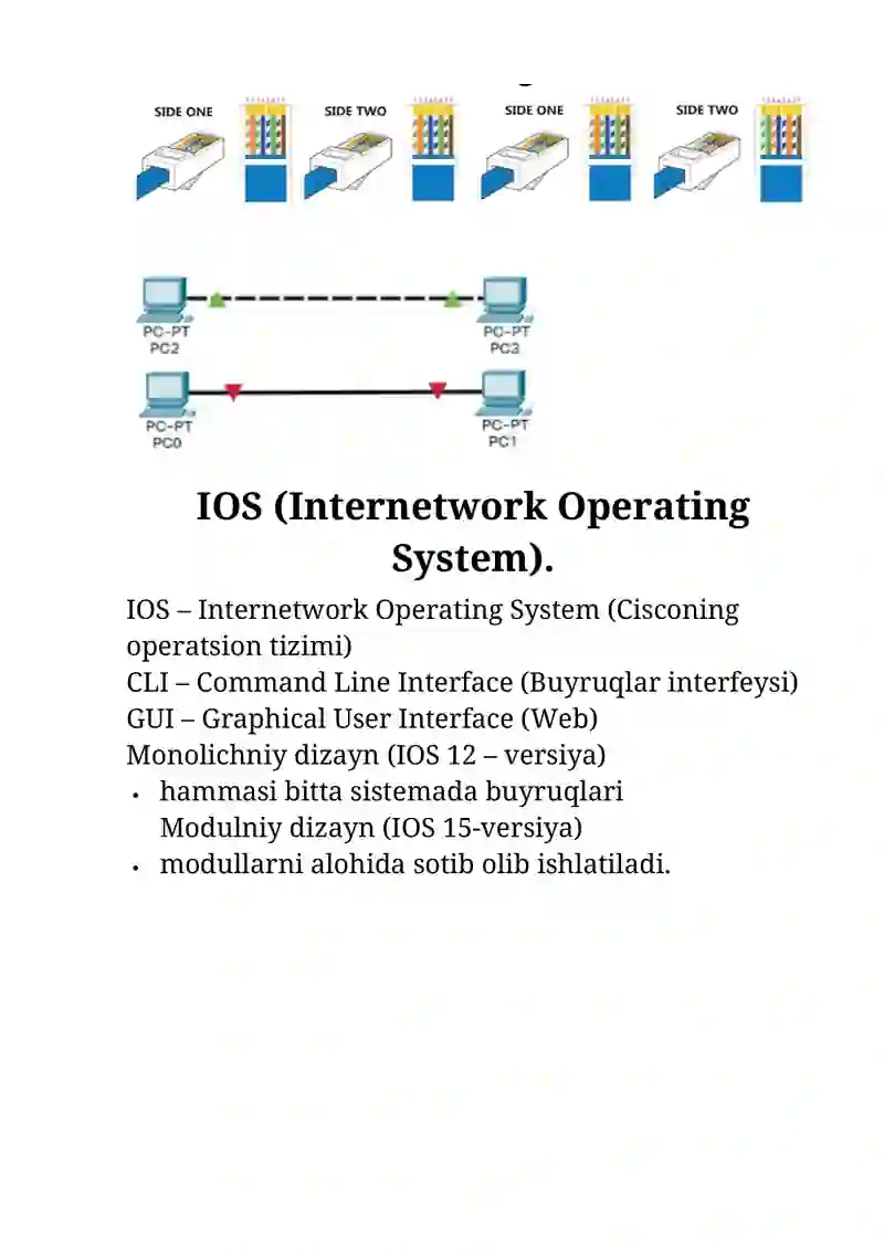 Cisco Packet Tracer dasturi, uning imkoniyatlari 2