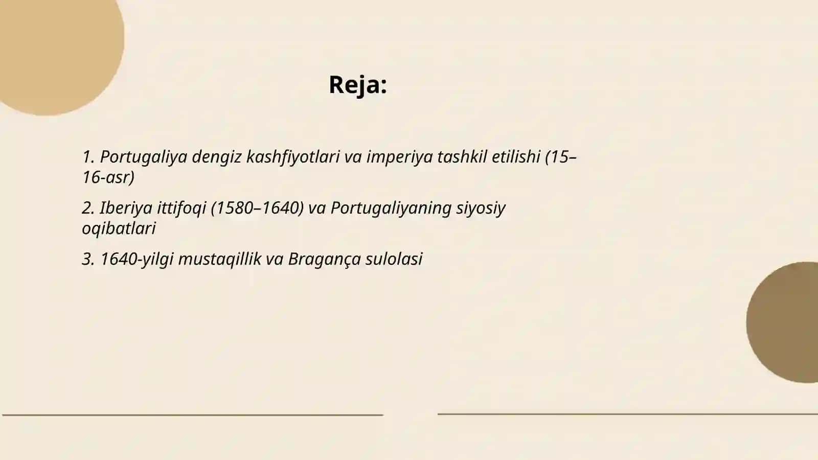 Partugalya yangi davirda: tarixiy taraqiyotning asosiy vaqyalari va jarayonlari 2