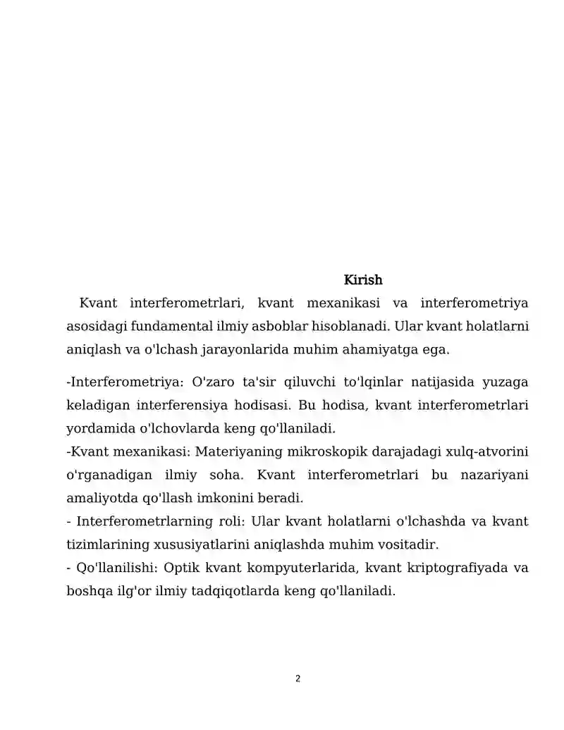 Kvant interferometrlari 2