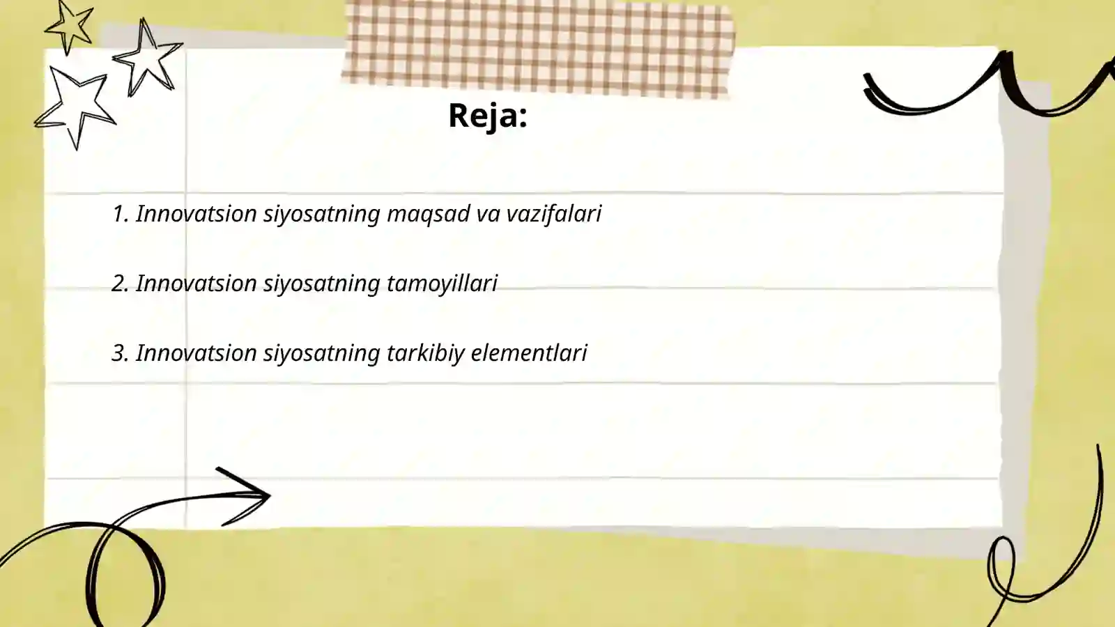 Innovatsion siyosatning mazmuni 2