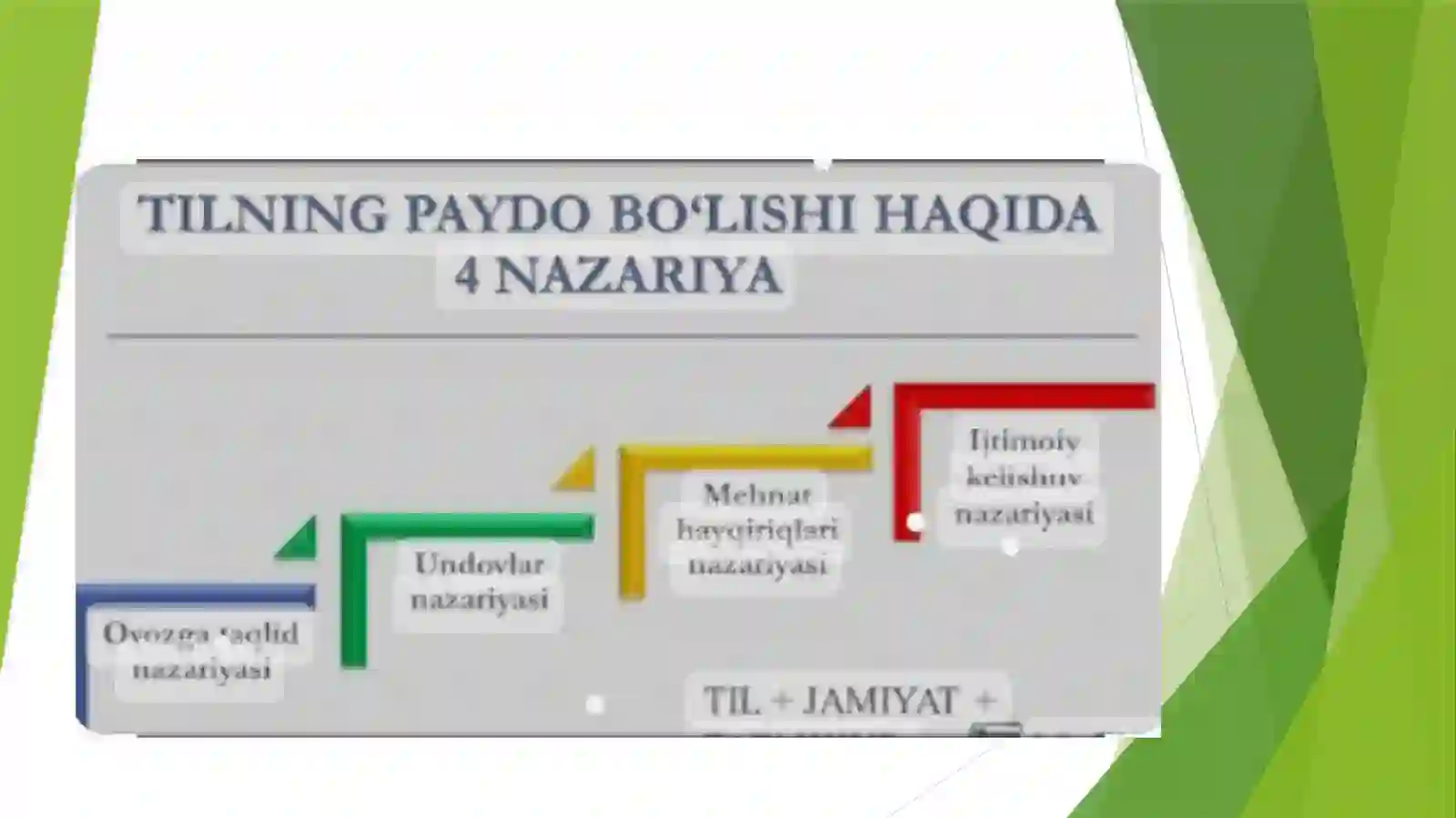 Tilning Paydo Bo'lishi 2