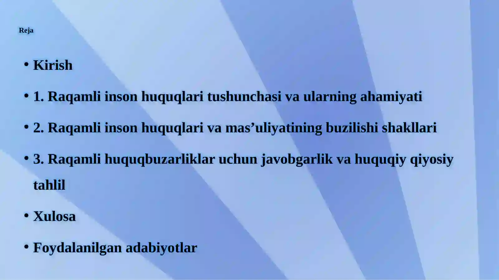 Raqamli inson huquqlari va mas’uliyatining buzilishi. 2