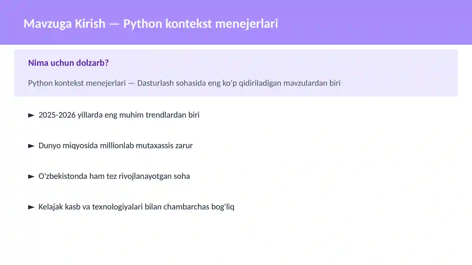 DASTURLASH | PYTHON DASTURLASH 2