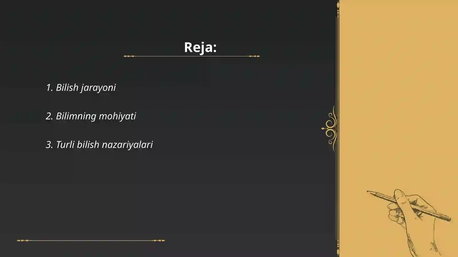Bilish falsafasi 2