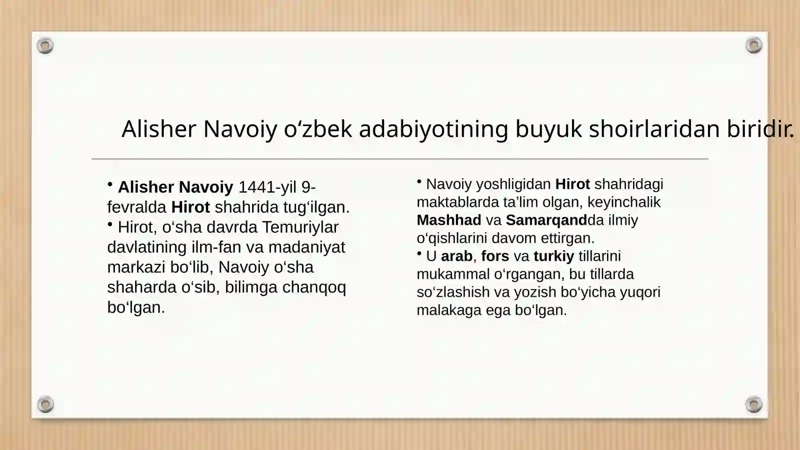 Alisher Navoiy 2