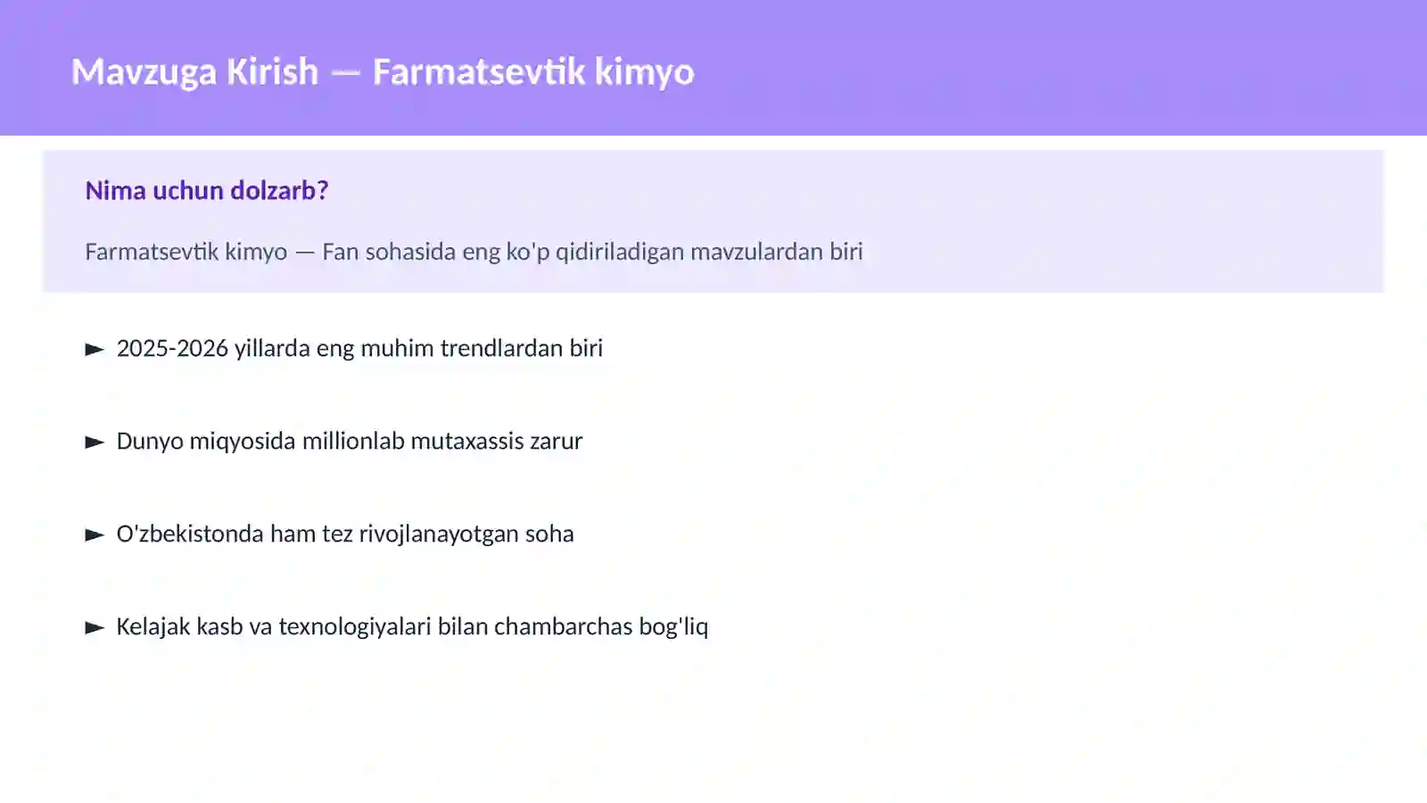 FAN | KIMYO ZAMONAVIY 2