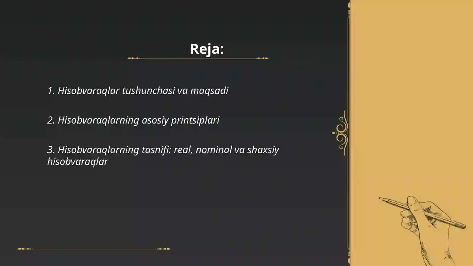 Buxgalteriya hisobi hisobvaraqlari haqida tushuncha 2
