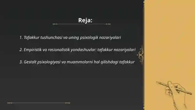 Tafakkur borasidagi psixologik nazariyalar 2