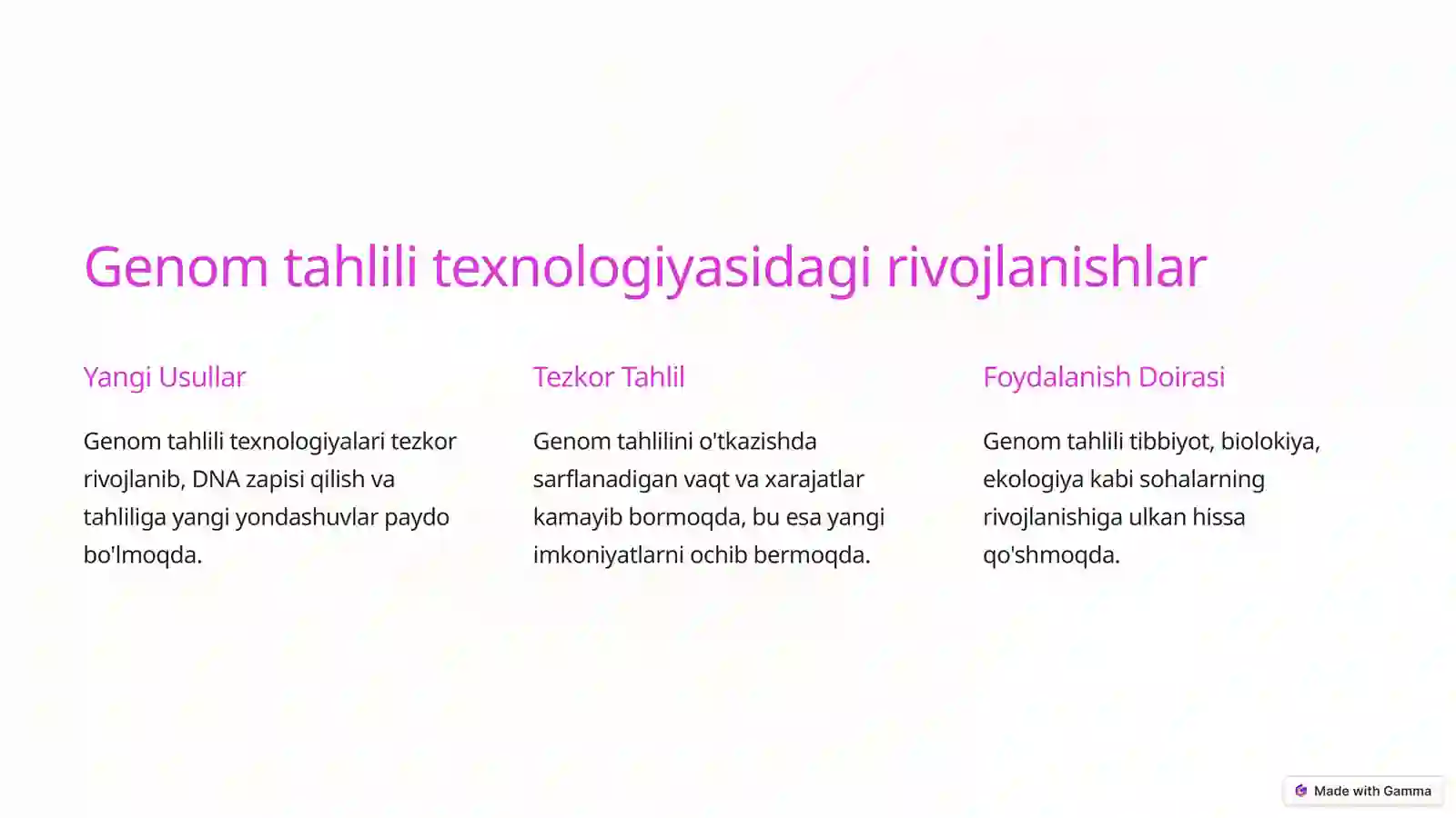 Genetikaning yangi yo'nalishlari 2