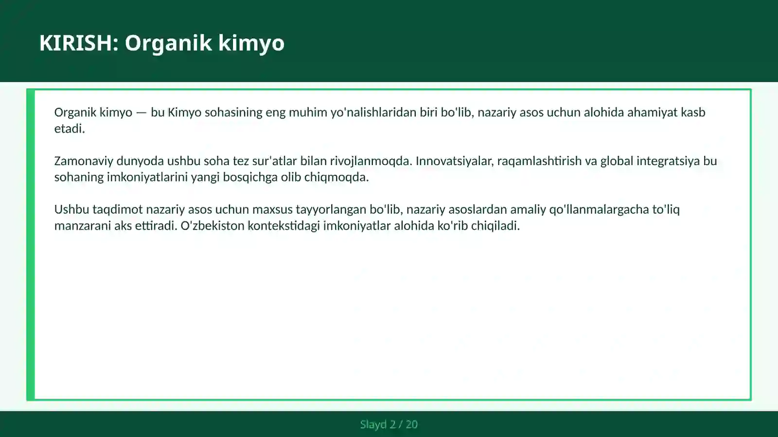 Organik kimyo 2