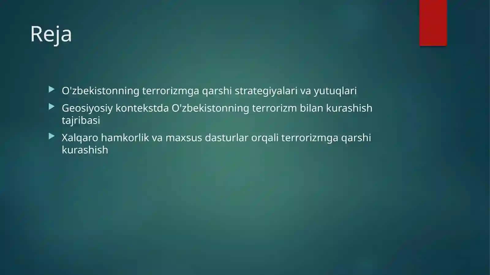 O'zbekistonning terorizmga qarshi kurashish tajribasi 2