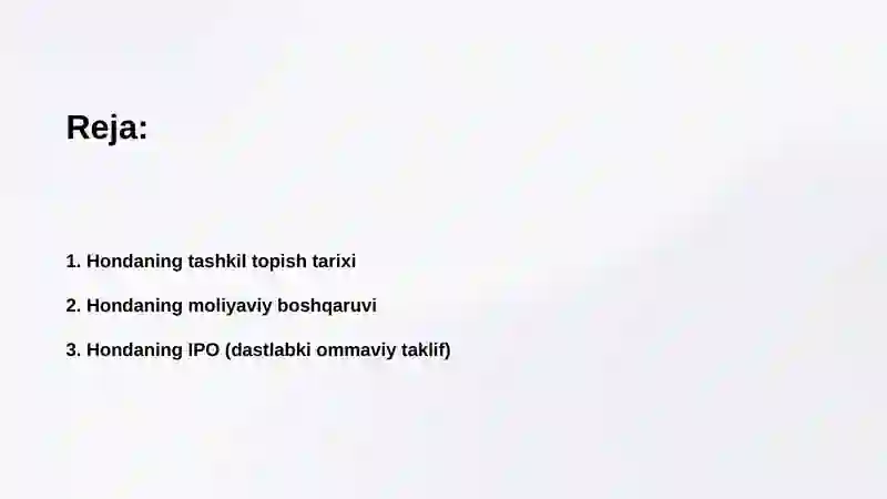 Honda Tashkil Topish Tarixi 2