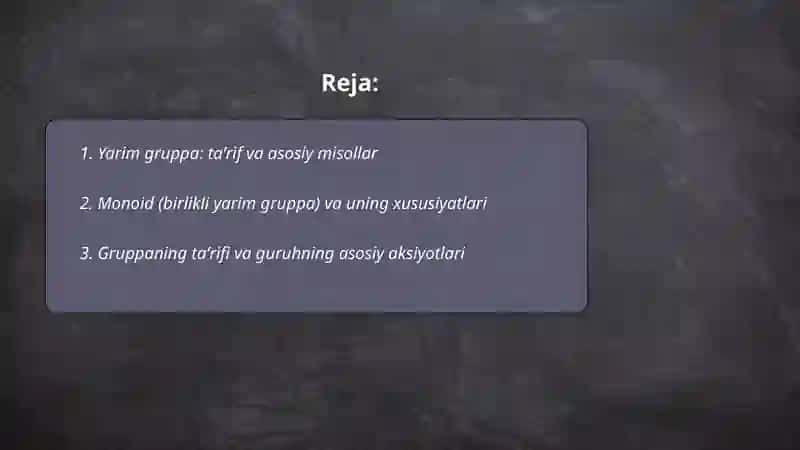 Algebraik sistemalar 2