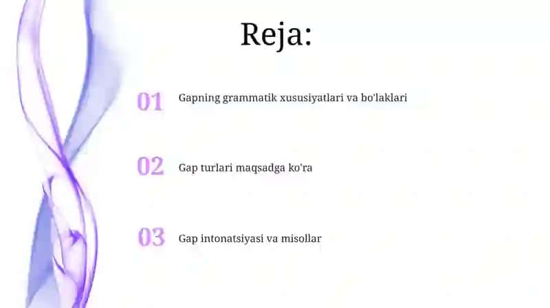 Gap. Gapning ifoda maqsadiga koʻra turlari 2