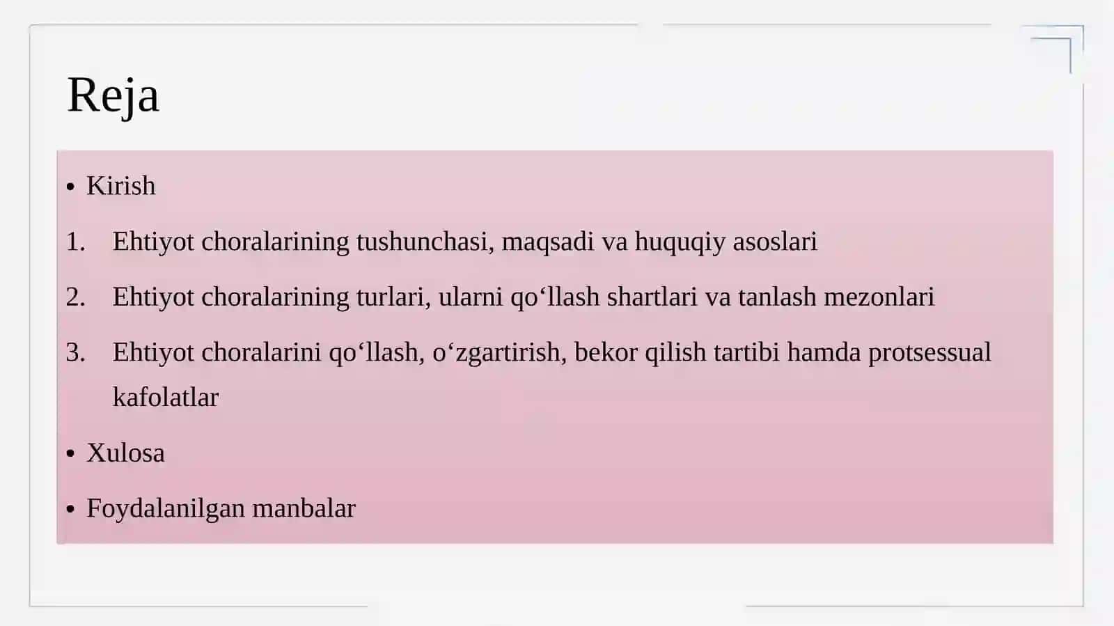 Ehtiyotchoralarining umumiy tavsifi 2