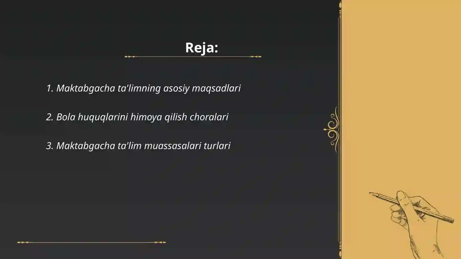 Oʻzbekiston Respublikasida maktabgacha talim va tarbiya toʻğrisidagi qonuni 2