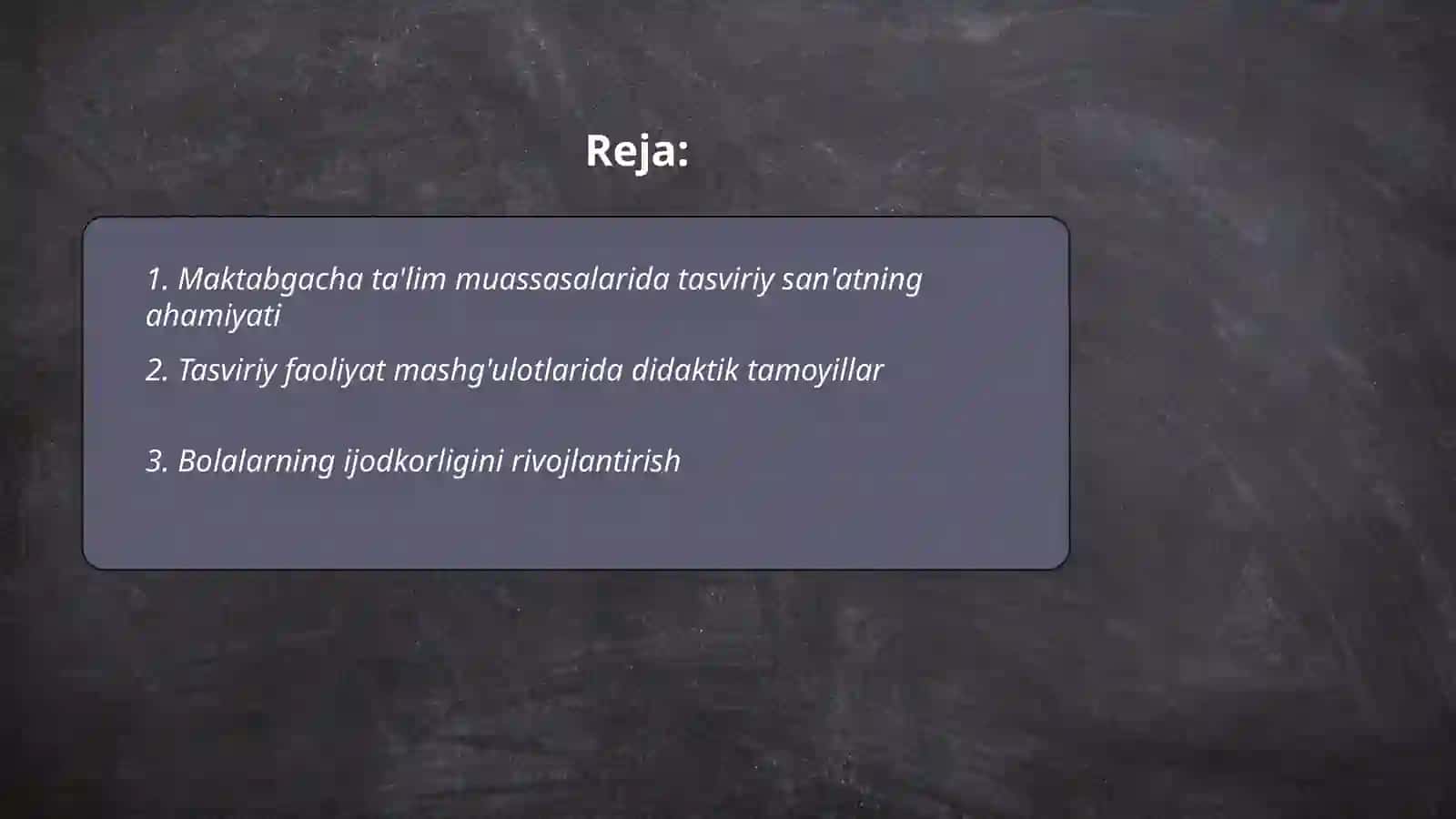 Maktabgacha taʼlim muassasalarida tasviriy faoliyat mashgʻulotlarini tashkil etish va uyushtirish 2
