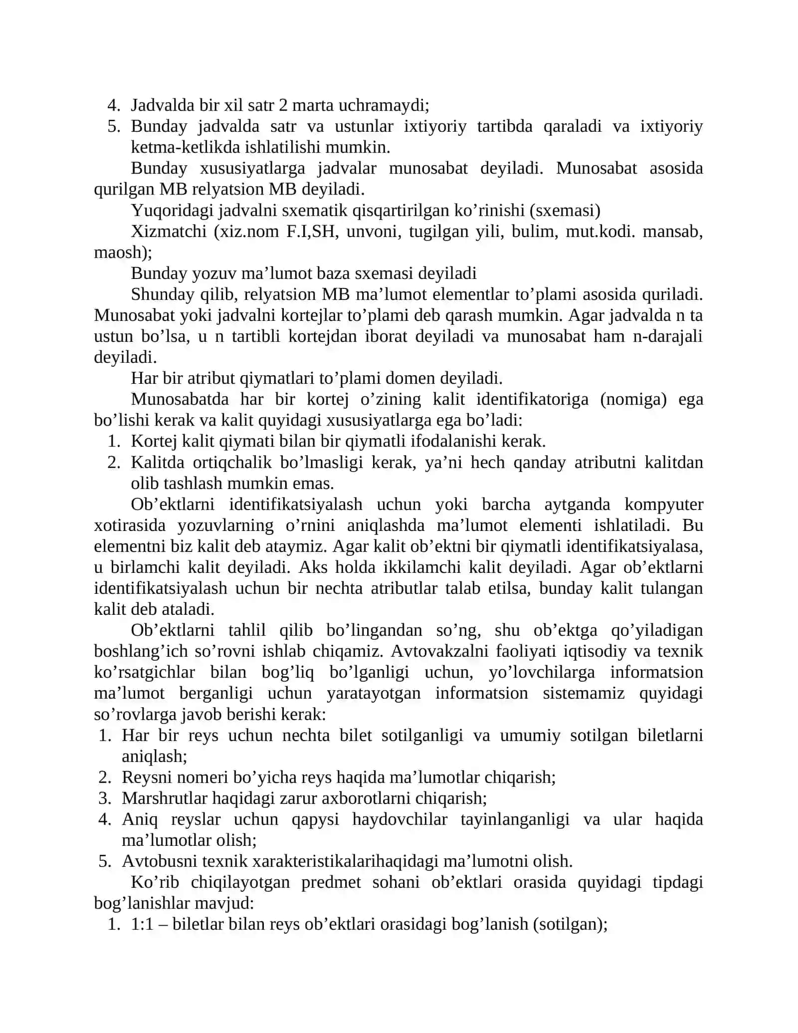 MA’LUMOTLARNI RELYATSION BOSHQARISHNING ASOSIY VOSITALARI 2