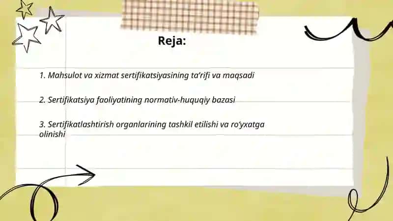 Mahsulot va xizmat sertifikatsiyasi 2