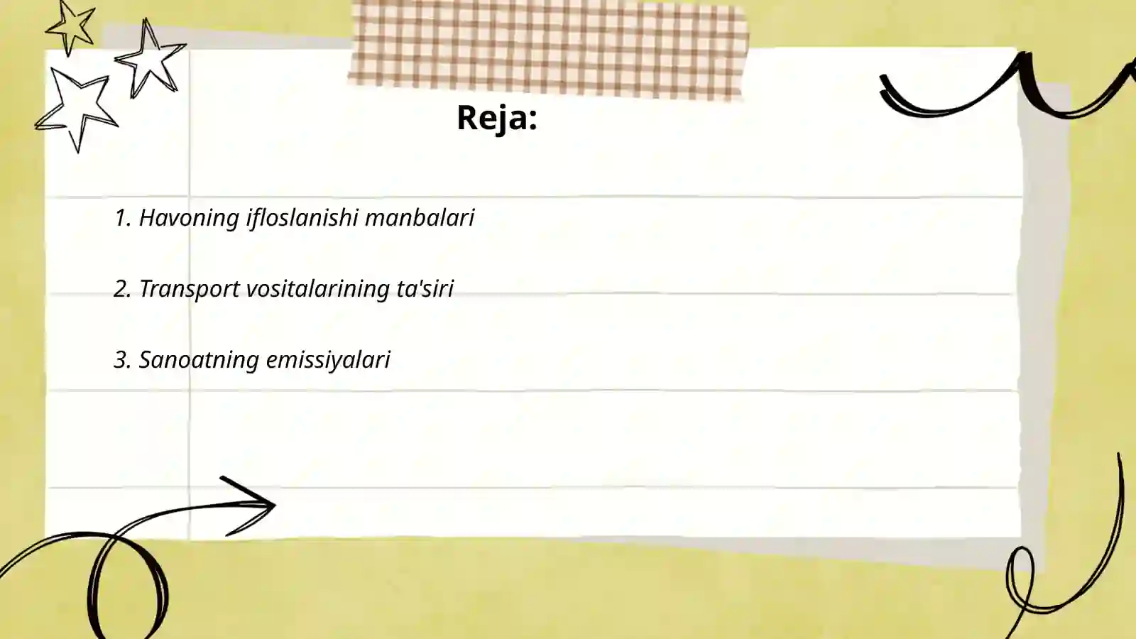 Havoning ifloslanishi manbalari 2