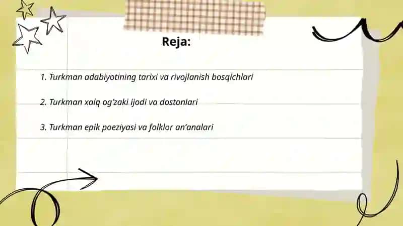 Turkman adabiyoti haqida malumot 2