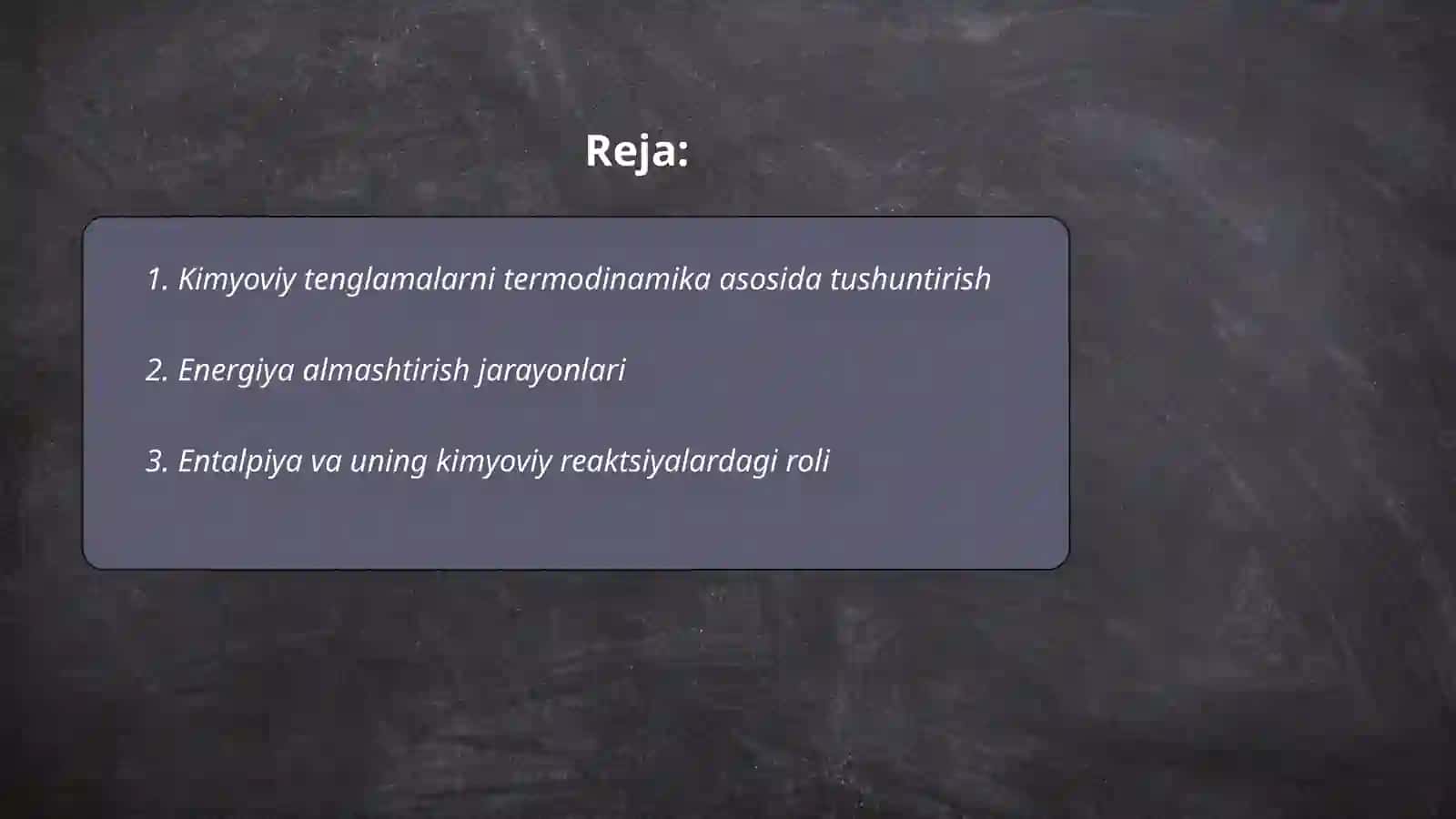Kimyoviy termodinamika.Kimyoviy termadinamikaning issiqlik efektini aniqlash 2