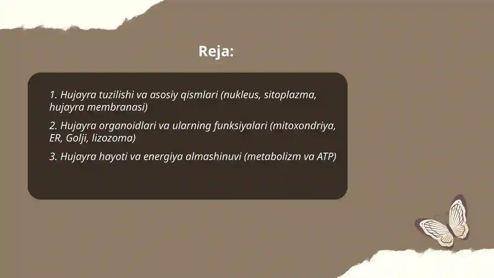 Odam tana qismlari tuzilishi va funksiyalari. Hujayra, toʻqima, organ, organlar sistemasi 2