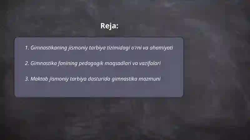 Gimnastika jismoniy tarbiya tizimida Sinagatullina Navruza bonu 2